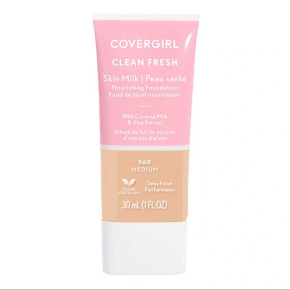 COVERGIRL Clean Fresh Skin Milk Foundation Dewy Finish - 560 Medium -‎ 1 fl oz